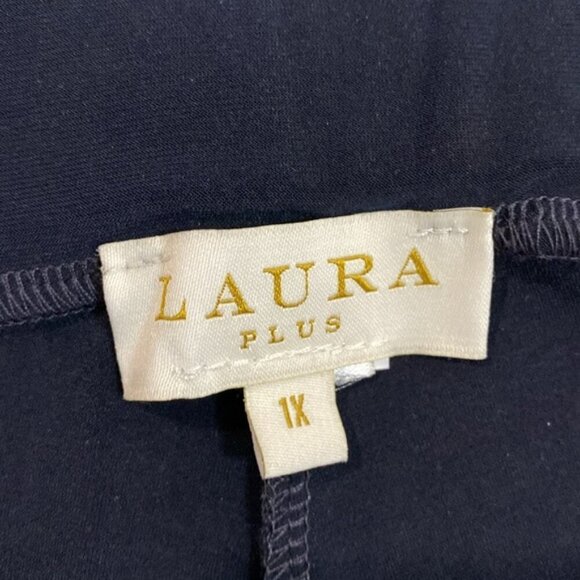 Laura Plus Blue Relax Fit Pull-on Wide Leg Pant Size 1x - Picture 11 of 12
